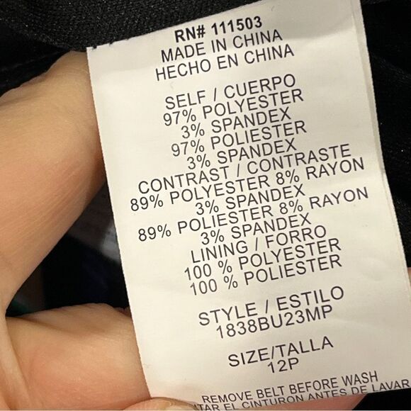 Striped Black and Blue‎ scoop neck sleeveless Dress - Picture 10 of 12